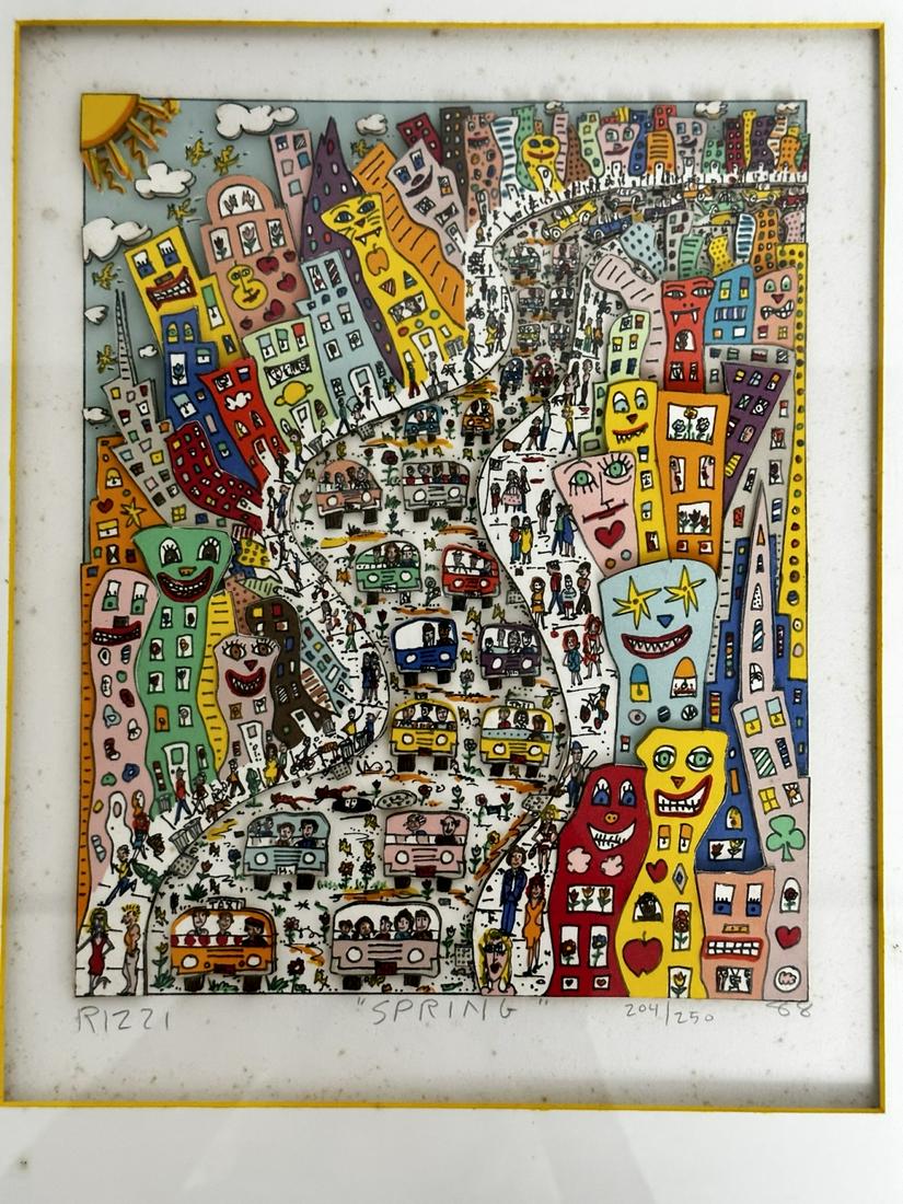 James Rizzi Four Seasons: Spring Art #204/250 '88 (1 of 14)