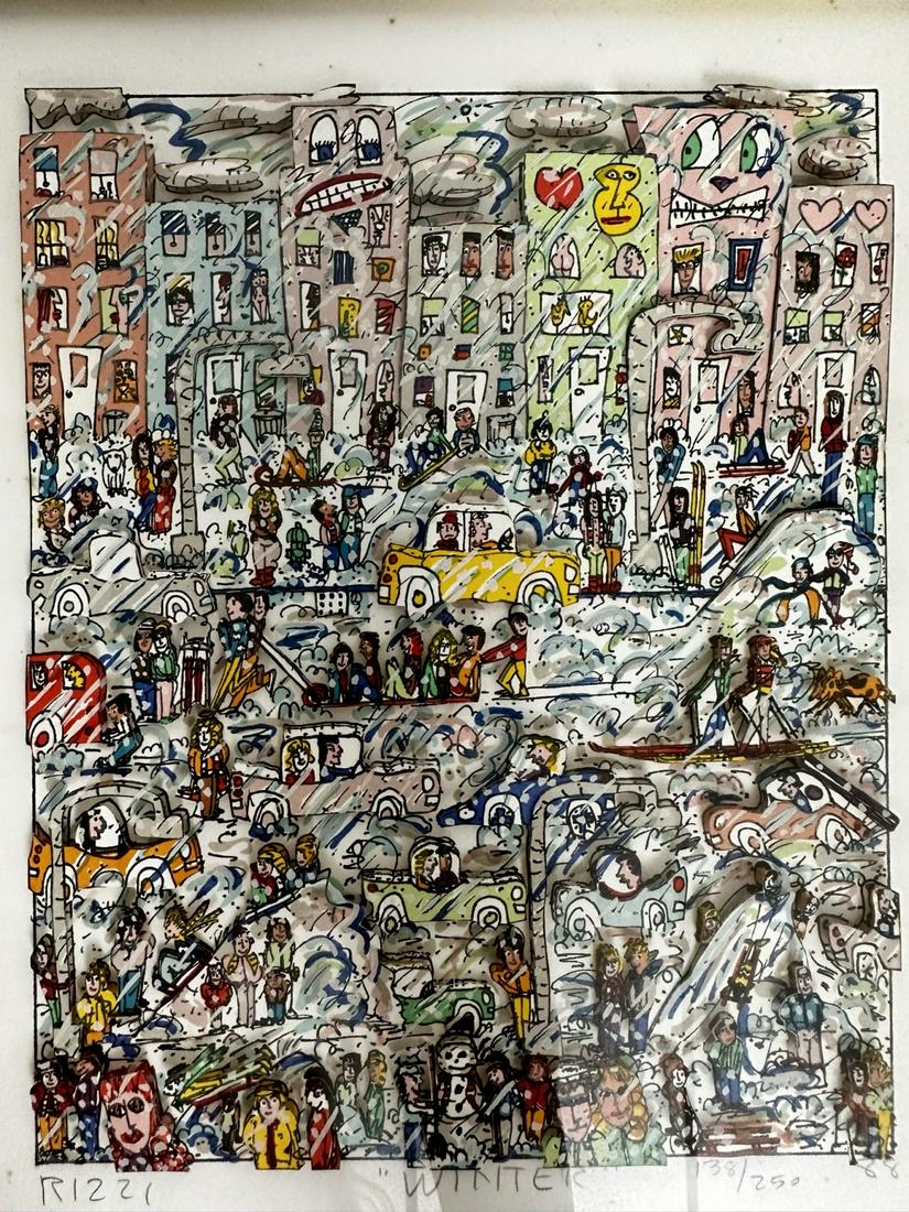 James Rizzi Four Seasons: Winter Art #138/250 '88 (1 of 11)