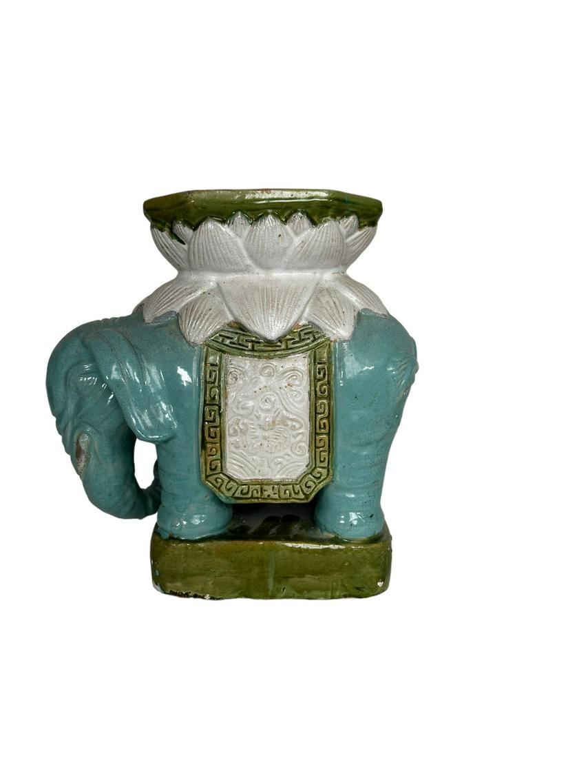 Elephant Plant Stand Glazed Terra Cotta (1 of 9)