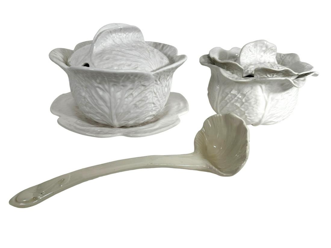 6pc Portugal Cabbage Tureens, Plate & Ladle (1 of 12)