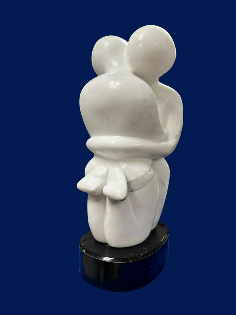 Eleanor Lefkowitz, MCM Marble Sculpture "Reunion" (1 of 6)