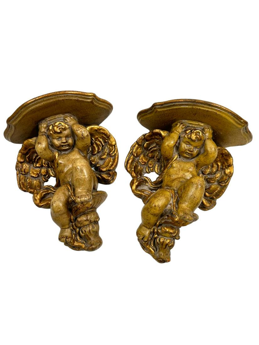 6pc Italian Rococo Wood Wall Brackets (1 of 19)