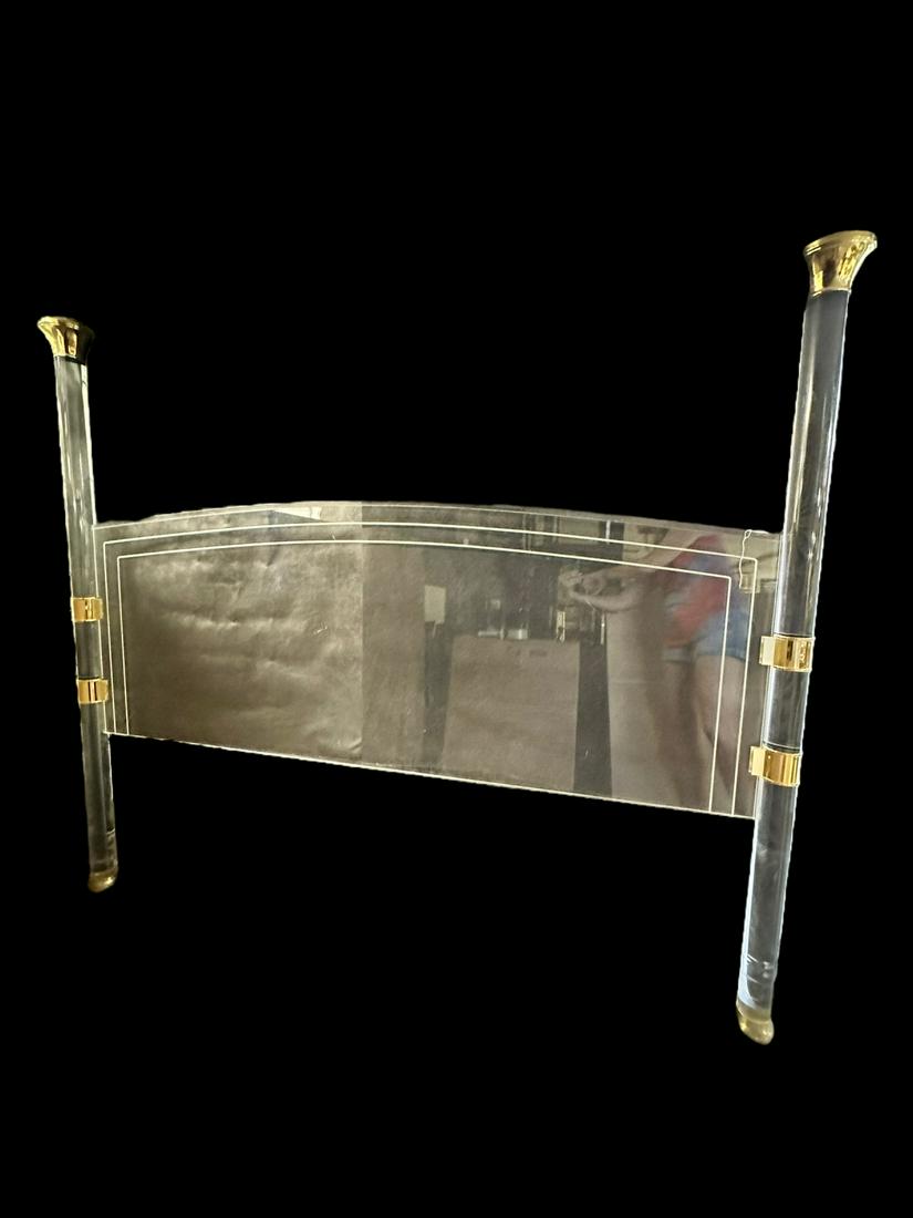 Lucite and Brass King Size Headboard (1 of 5)