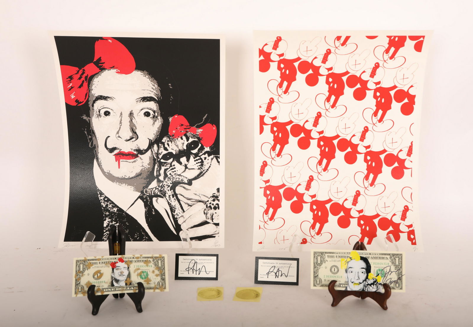 4pc Death NYC Artist Proof Mickey & Dali Litho (1 of 15)