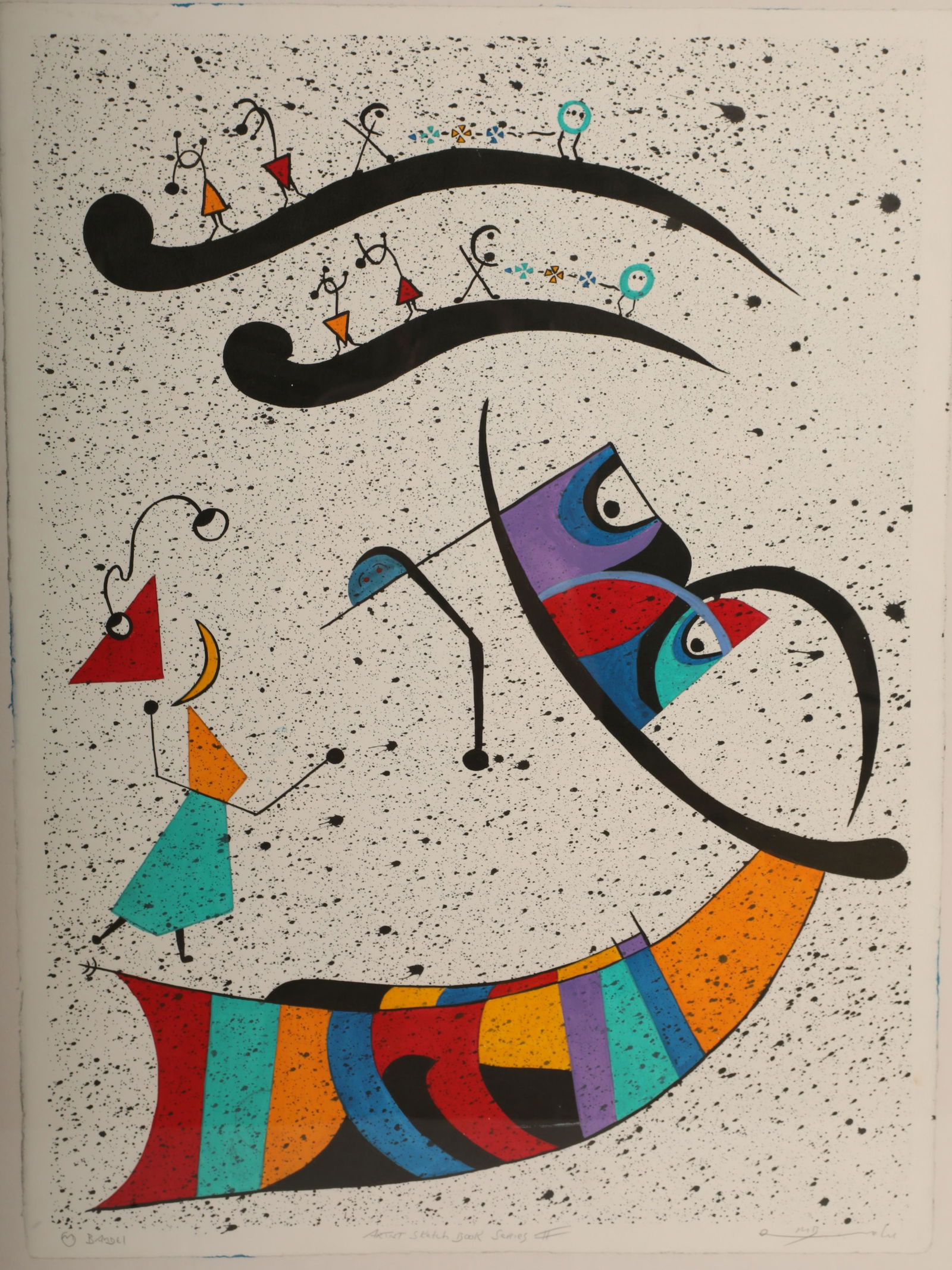 Michael Bandel Acrylic & Ink "Learning to Dance" (1 of 8)