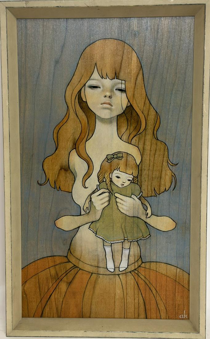 Audrey Kawasaki LE Giclee on Board "Sophia" (1 of 7)
