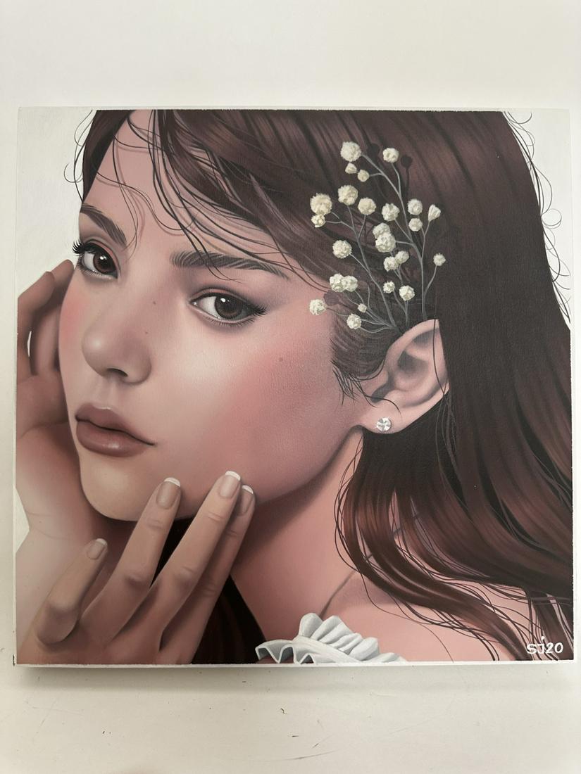 Sarah Joncas Oil & Acrylic on Panel "Baby's Breath (1 of 6)