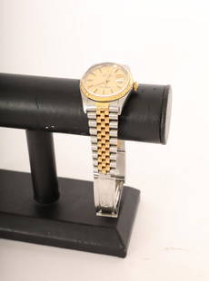 Rolex Men's Oyster Superlative Chronometer Watch: Rolex Oyster Superlative Chronometer men's self wind wristwatch with stainless steel and yellow gold band and a gold face with date and yellow gold bezel. Excellent condition (minor wear on crystal).