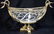 43: French Swan Handled Dore + Crystal Centerpiece Bowl