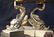 43: French Swan Handled Dore + Crystal Centerpiece Bowl - 4