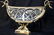 43: French Swan Handled Dore + Crystal Centerpiece Bowl - 8