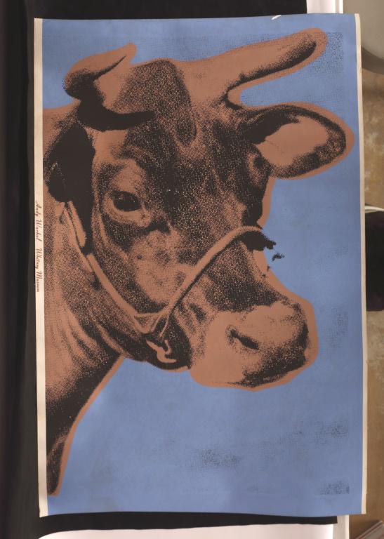 1971 Cow Poster After Andy Warhol: 1971 poster of cow after Andy Warhol (American, 1928-1987). Very good condition (minor creases). Measures 46" x 30".