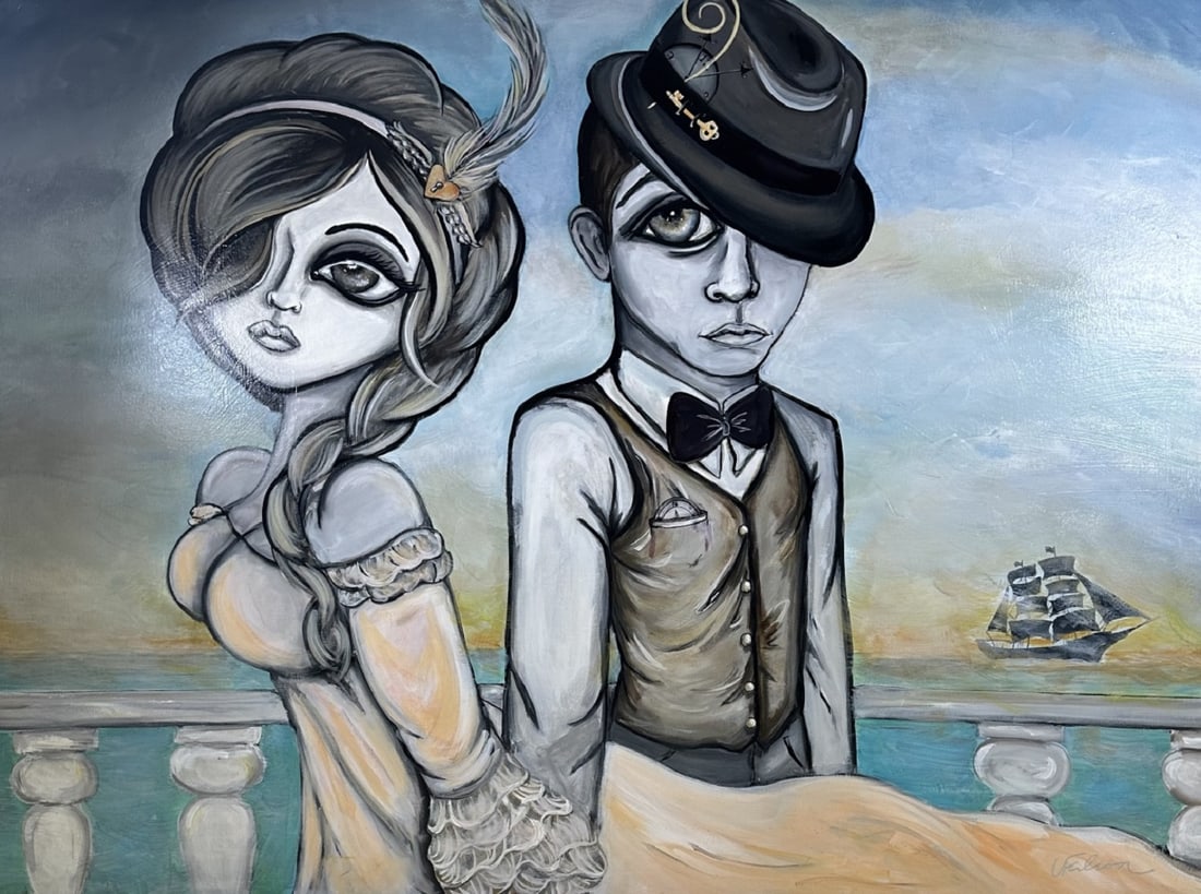 Lg Lizzy Falcon "Love Will Find Its Way" Acrylic (1 of 11)