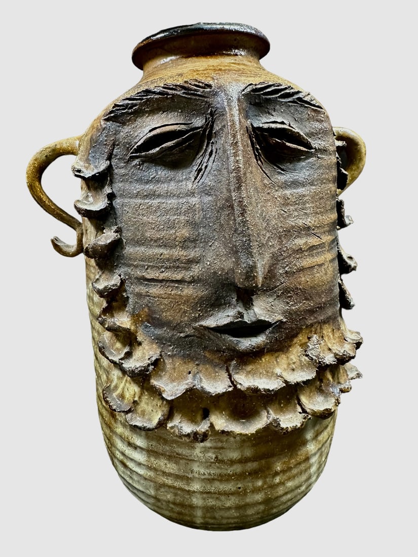 Ugly Face Jug Earthenware Southern Folk Art (1 of 11)