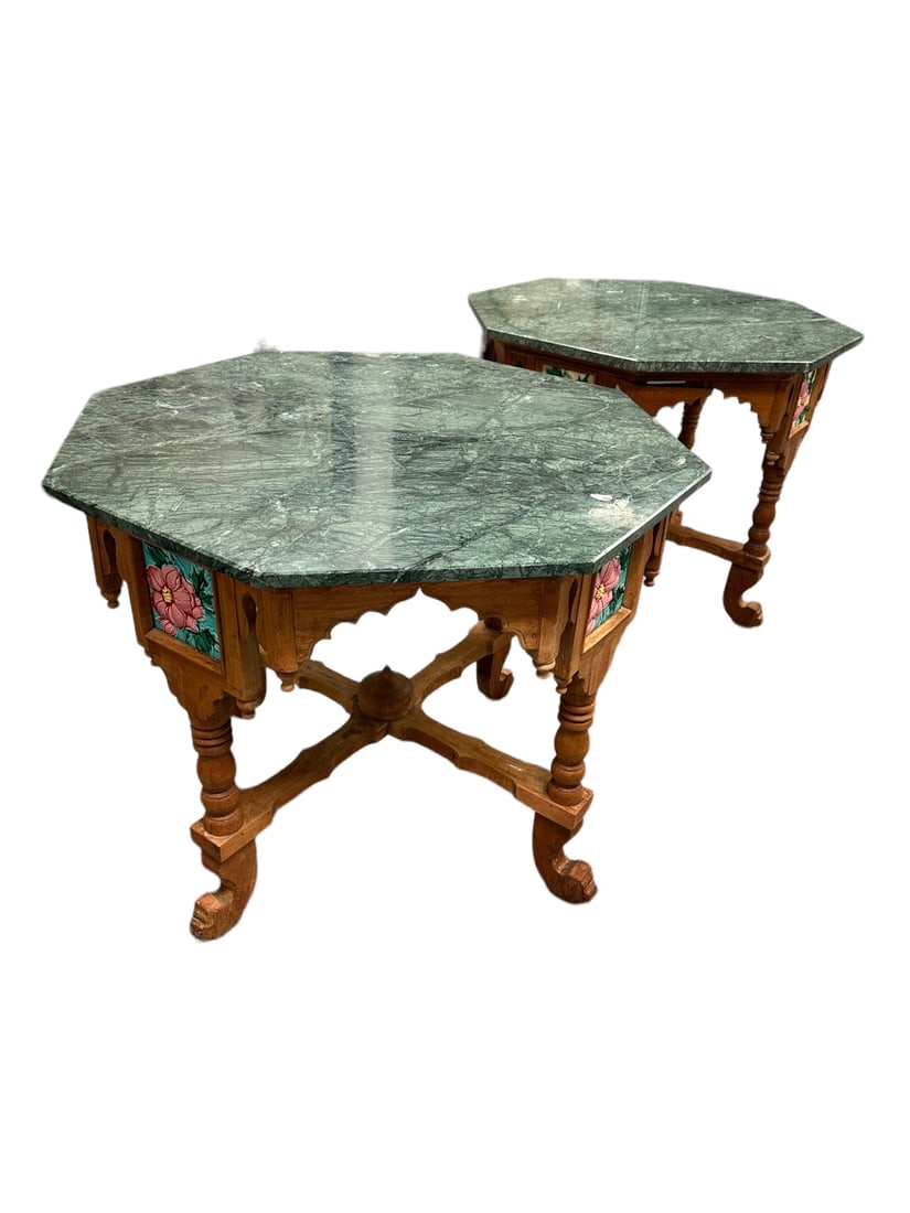 Pr 19c Victorian Gothic Octagonal Walnut Tables (1 of 16)