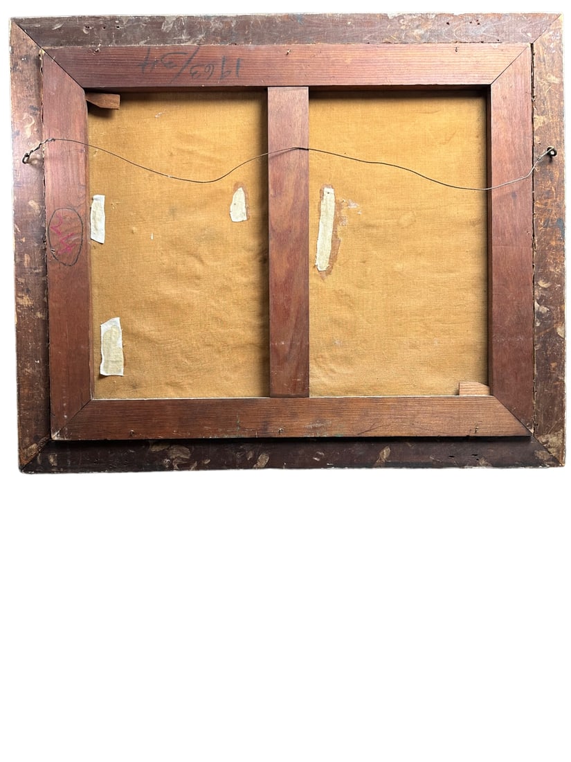 19c After Francois Boucher French Oil on Canvas: 19th Century after Francois Boucher, oil on canvas. Original vintage condition. Shows repairs to canvas (see pictures). Art measures 30" x 24", frame measures 35" x 29".