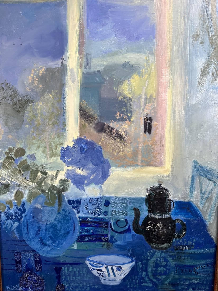 Nancy Delouis "La Vie en Bleue" 1986 Oil on Canvas (1 of 20)