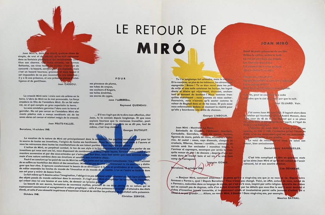 Joan Miro Litho Book from Le Detour De Miro (1 of 7)