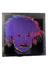 Steve Kaufman screen print on canvas with hand embellishment, artist proof, titled "Einstein".