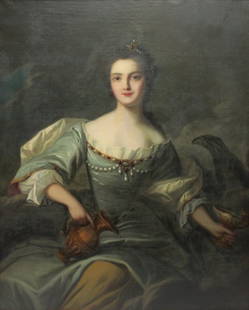 18th Century French Oil on Canvas. Portrait: 18th century French oil on canvas. Portrait of a young woman. Painted on hand woven linen. Removed cardboard on back and found french writing and a European strecher. No visible evidence of restoratio