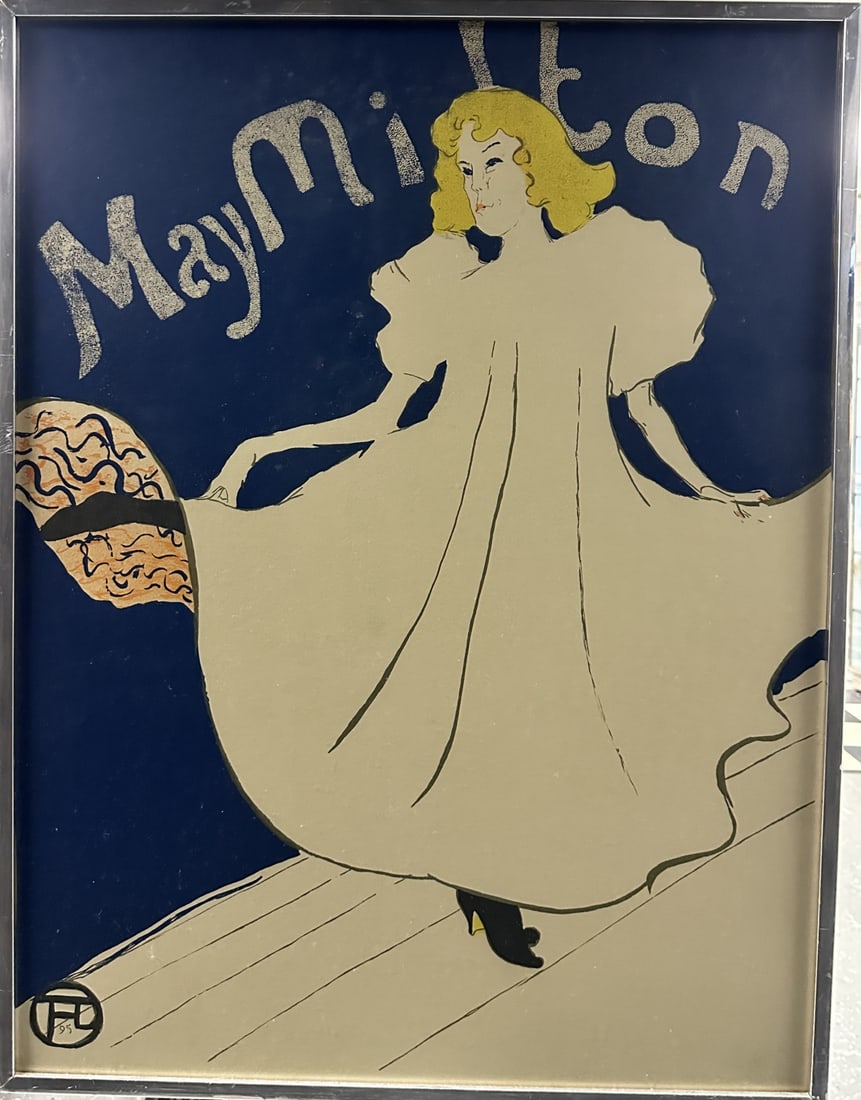 Henri de Toulouse-Lautrec (French) lithograph, titled "May Milton", circa 1895. Signed lower left (1 of 8)