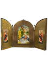 1908 Triptych from the Church of the Holy Sepulchre, religious icon, features Madonna, Baby Jesus