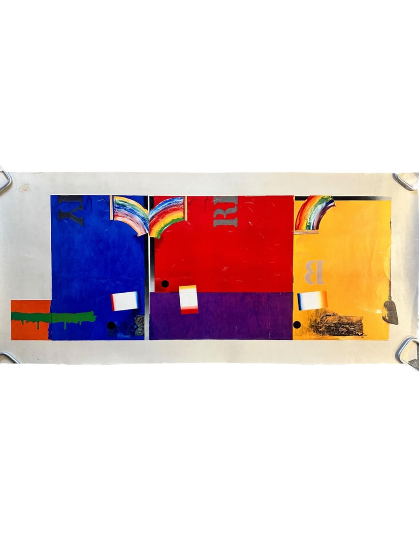 Jasper Johns (American 1930-) color offset lithograph poster, marked copyright S.M.A. lower left. (1 of 9)