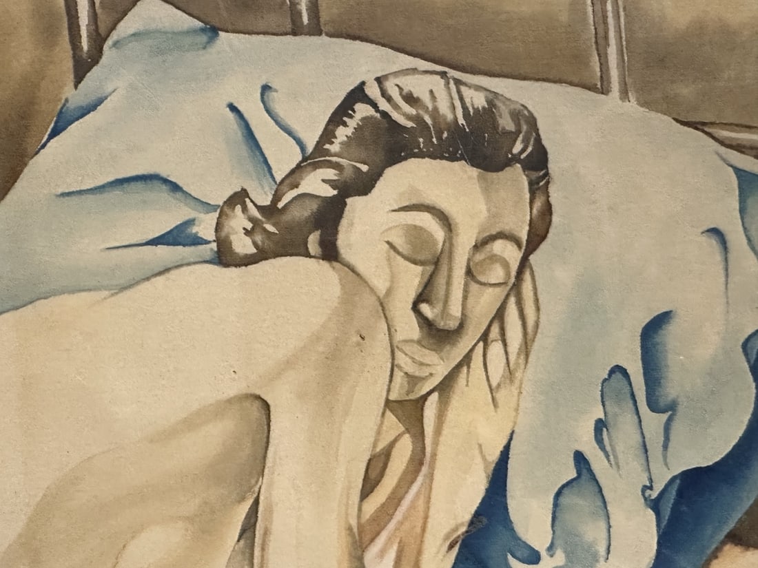 Cundo Bermudez (Cuban 1914-2008) original watercolor, titled "Interior". Signed Cundo Bermudez lower (1 of 9)