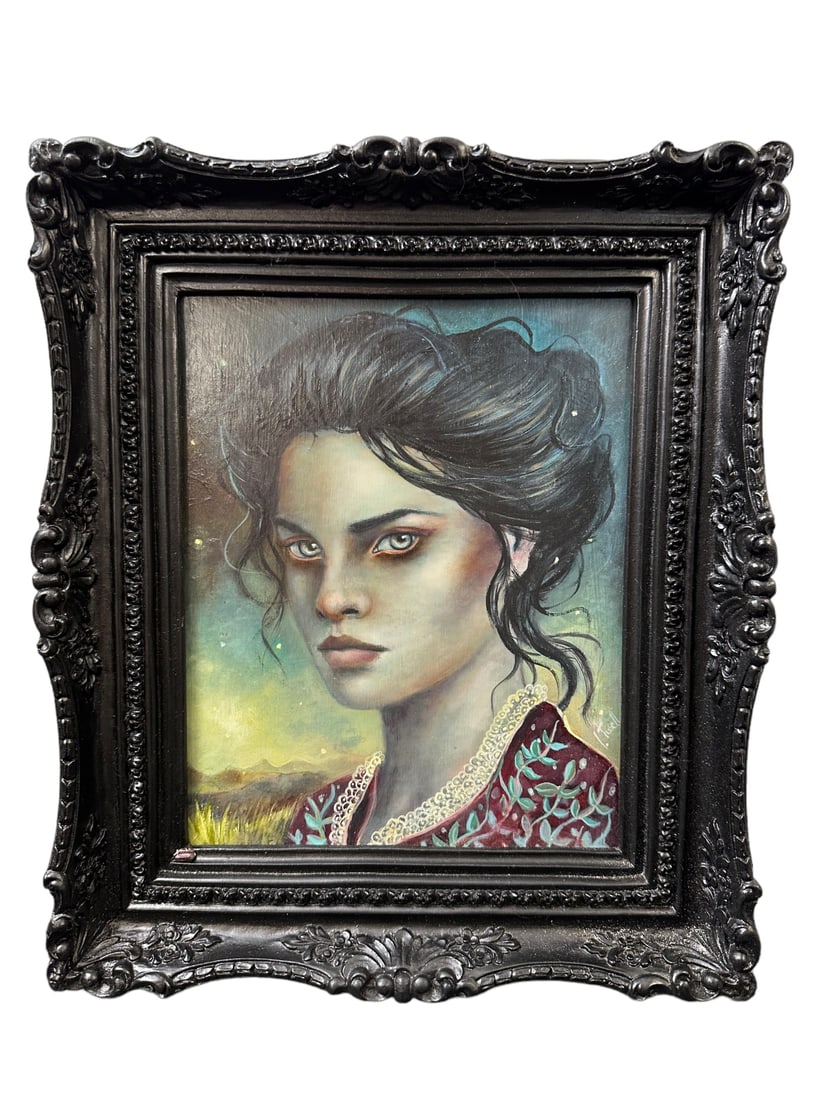 Ingrid Tusell Domingo oil on board, titled "Winter Dream", dated 2016. Signed lower right. Excellent: Ingrid Tusell Domingo oil on board, titled "Winter Dream", dated 2016. Signed lower right. Excellent condition. Art measures 9.5" x 12", frame measures 14" x 16.5".