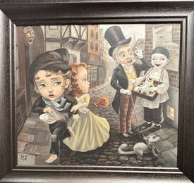 Xue Wang limited edition lithograph, titled "Oliver Twist", #1/10. Low Brow, big eye, surrealism