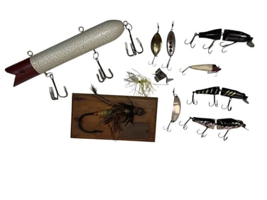 10pc Assorted Fishing Lures Large to Small
