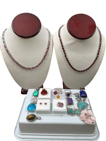 19pc Lot Assorted Jewelry and Gemstones