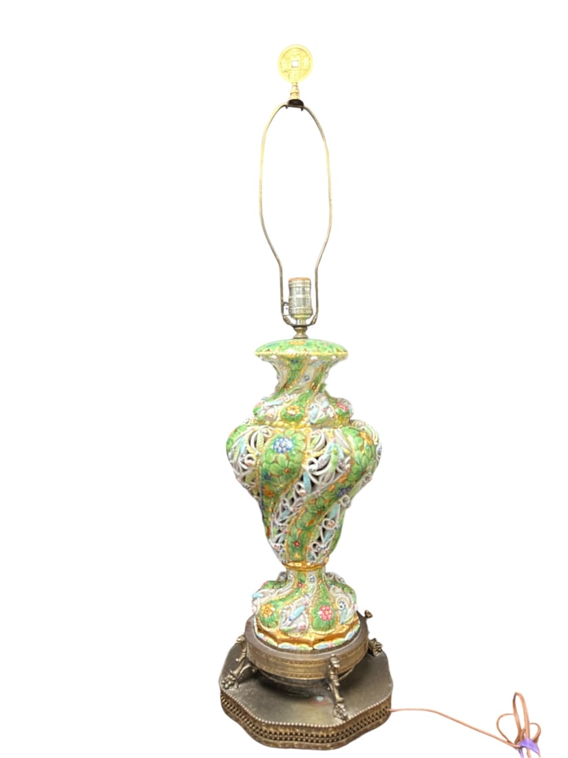 Hungarian Fischer Zsolnay Porcelain Lamp (1 of 9)
