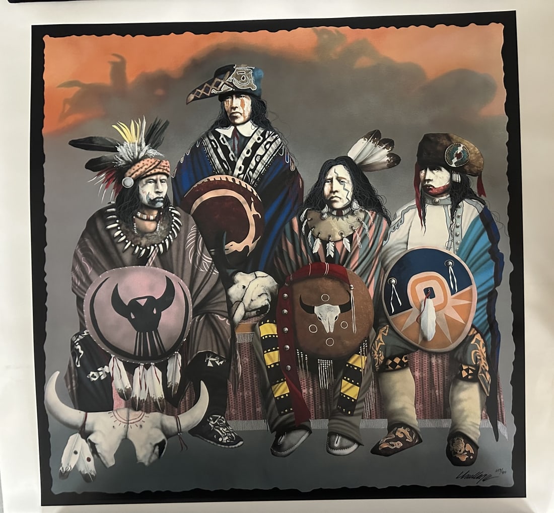 JD Challenger "Roams The Plains No More" COA: JD Challenger Original graphics by Somerset House, #259/400, artist signed, COA, titled "Roams the Plains No More". Rolled. On very heavy paper. Excellent condition. Measures 38" x 38".