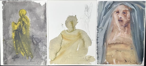 3pc Salvador Dali Biblica Sacra Lithographs