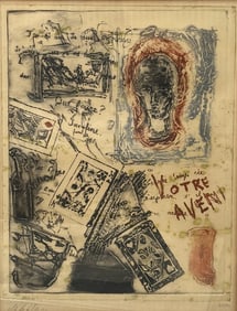 Zwi Milshtein Color Etching "Votre Aveni" #32/90