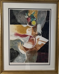 Sunol Alvar Hand Colored Etching on Paper