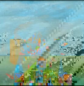 Gorki Bollar (1944-2015) Original Oil on Masonite