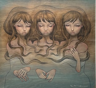 Lg Audrey Kawasaki "Just Between Us" Giclee 32/150