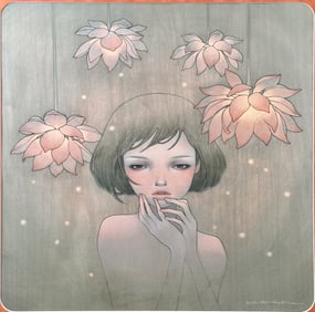 Lg Audrey Kawasaki Giclee "If Only You Were Here"