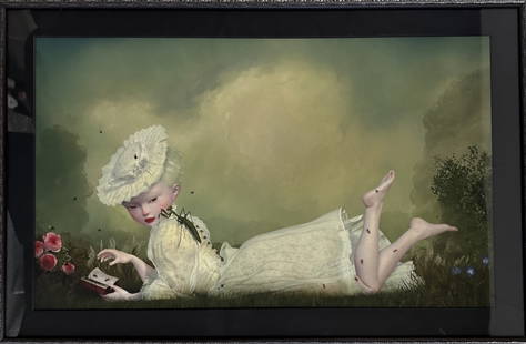 Ray Caesar "Words of Wisdom" LE Giclee #5/20: Ray Caesar limited edition giclee. Dated 2011. Signed lower right Ray Caesar in ink. Numbered 5/20 lower right in ink. Excellent condition. Art measures 40" x 30", frame measures 45.5" x 35.5".