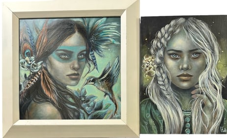 2pc Ingrid Tusell Domingo Original Oils