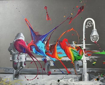 KRE8 Kre 8 (Kevin Vigil) Acrylic "Day Dream" COA