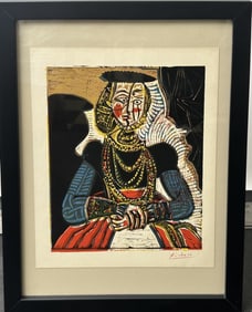 Pablo Picasso Original Linocut Signed COA