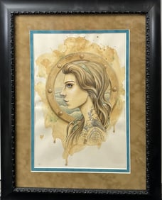 Zan Von Zed Original Watercolor "Marina" 2012