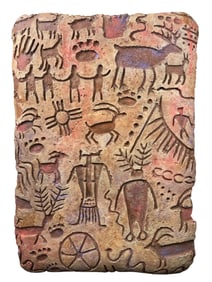 Ron Nelson Plaster Tile Wall Hanging
