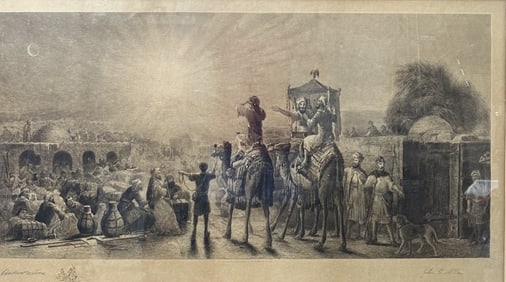 Lg 19C John C McRae Copper Etching 1887