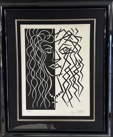 Pierre Matisse "Two Sides of the Same" Lino Cut