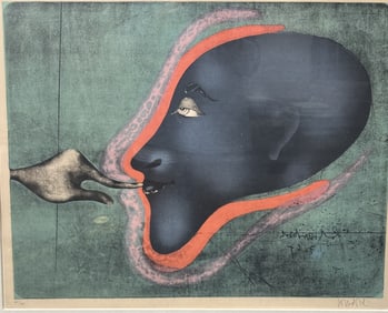 Paul Wunderlich Color Litho "Paul, Halts Maul"