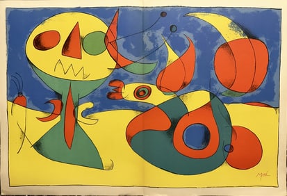 Joan Miro Original Color Litho with COA